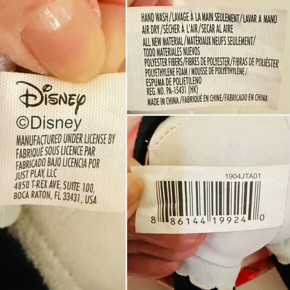 Disney Minnie Mouse Holiday Plush 20 Inch Red Plaid Dress Green Bow 2020 Edition - Picture 4 of 14